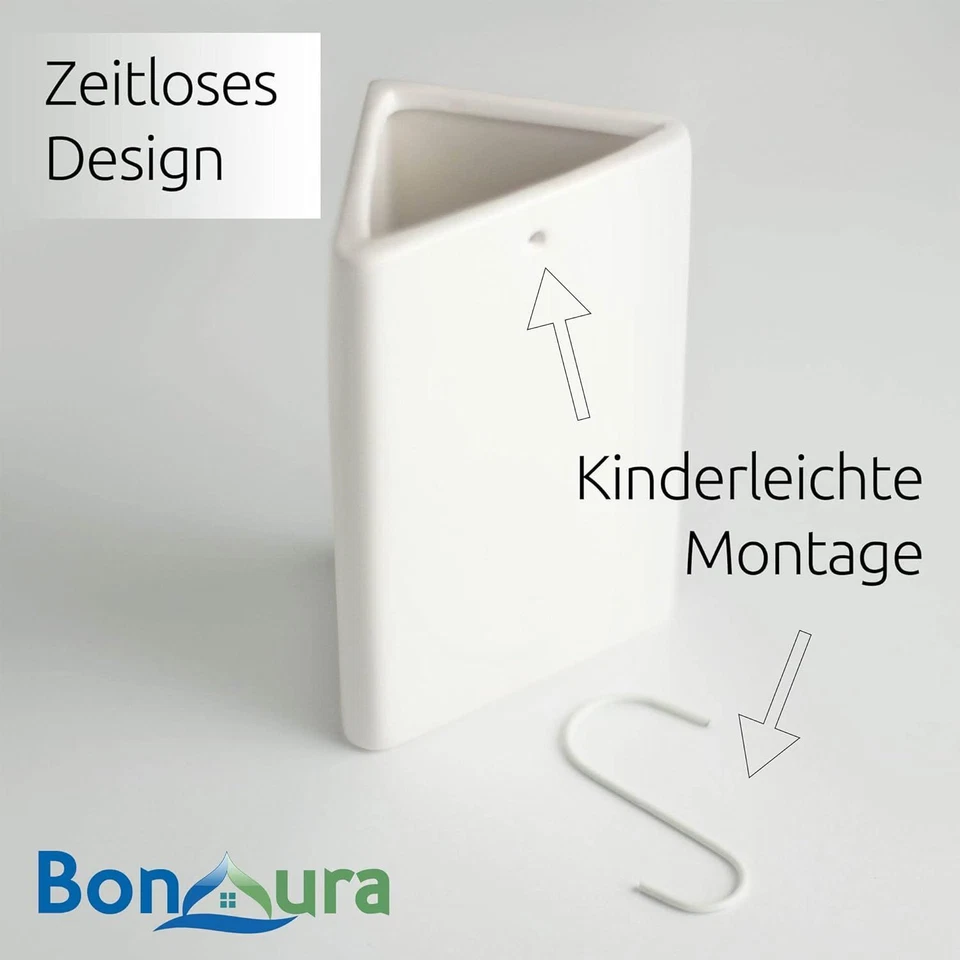 4x Luftbefeuchter Heizung Keramik Wasser Verdunster Heizkörper Dreieckig Duftöl - Bild 3 von 4