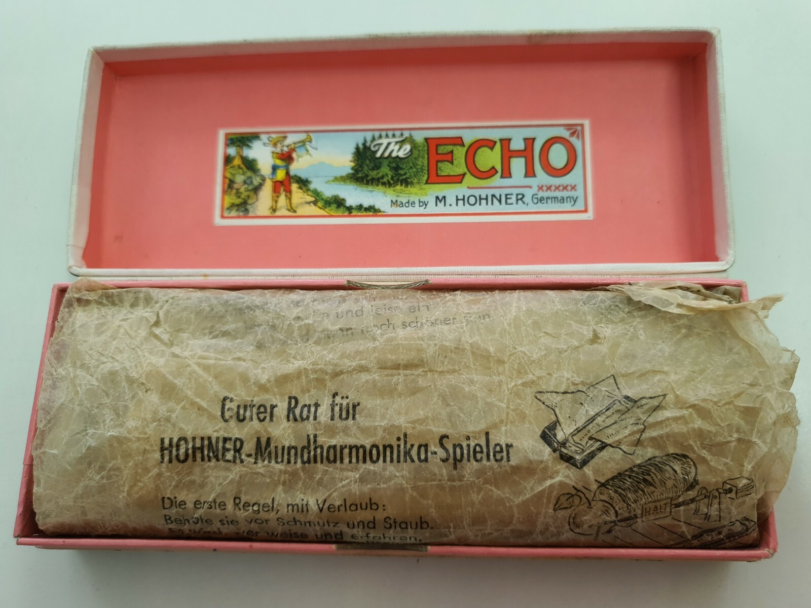 M. Hohner "The Echo Harp" Glockenreine Stimmung mit OVP Mundharmonika