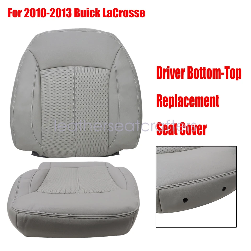 Hot Sale For Buick LaCrosse 2010-2013 Driver Bottom-Top Leather Gray Seat Cover Foto 4 de 4