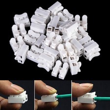 30PCS Electrical Cable Connectors Quick Splice Lock Wire Self Locking Terminals