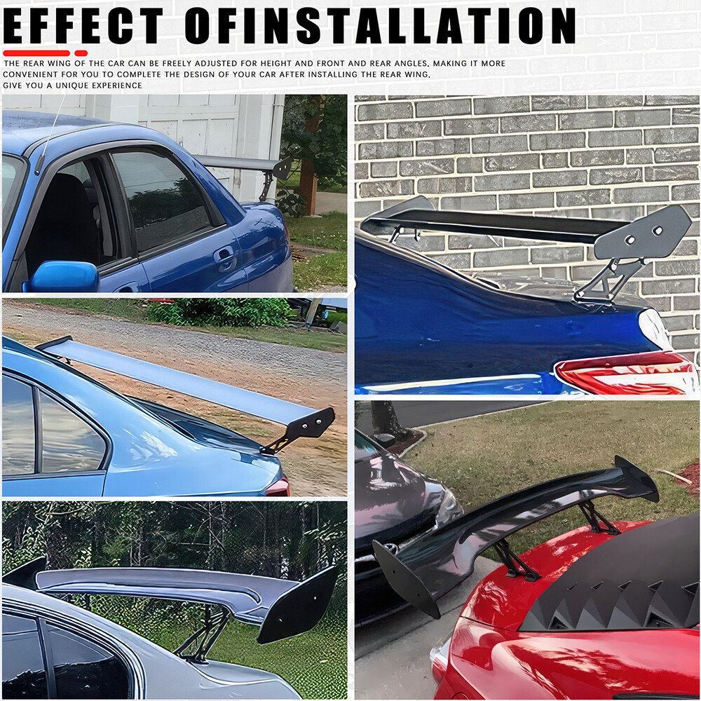 Carbon Look 57" GT Style Trunk Lip Spoiler Wing Adjustable For Maserati Gran