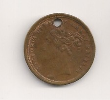 Victoria/ The Prince of Wales Model½ Sovereign Gaming Token Jeton 1854-74 #A0025