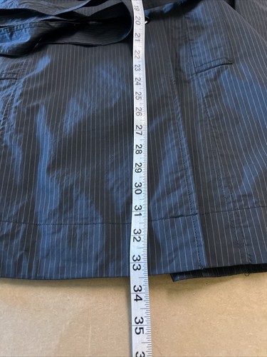 Joujou Royale Ladies Pinstriped trenchcoat with waterproof coating. Size L Black - Picture 10 of 13