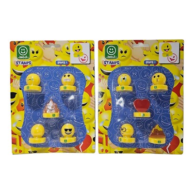 Emoji Stempel Set Imoji Figuren 10 Stück Spaß Spielzeug Erstellen Spielen Jungen Mädchen Neu