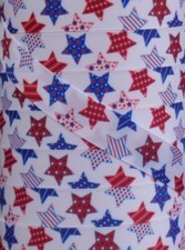 7/8" LARGE PATRIOTIC STARS GROSGRAIN RIBBON U PICK LENGTH 1, 3, OR 5 YDS