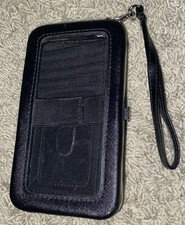 Cell Phone Case Wristlet Wallet Black