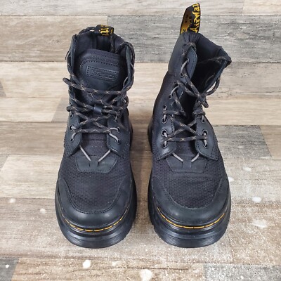Dr. Martens Tarik TG Utility Boots Womens Sz 6 Black Mid-Top Ankle