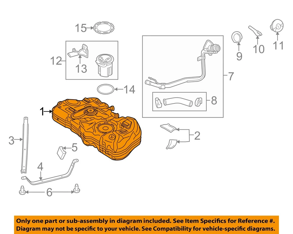 Used Fuel Tank fits: 2011 Ford Fiesta Grade A Foto 3 de 4