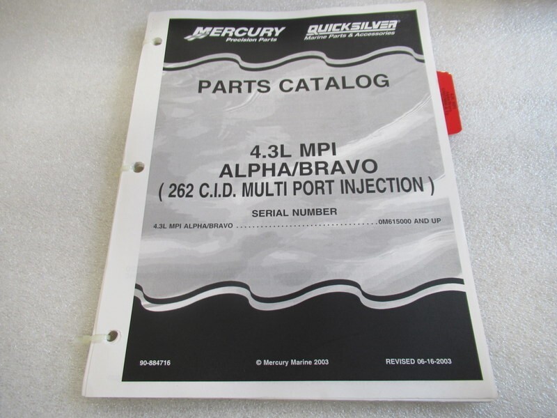 PM189 Mercury Quicksilver 4.3L MPI Alpha/Bravo Parts Catalog 90