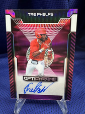 Tre Phelps - AUTO - #5/8 - PINK - 2025 Leaf Optichrome - BA-TP1