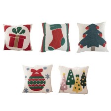 Christmas Tree Pillow Cover Cotton Linen Festival Home Decoration Pillowcase