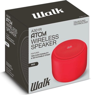 Audio & Hi-Fi - Walk Audio Atom Wireless Speaker Red  - Walk -D- Neu