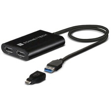 DisplayLink Dual 4K 60Hz DisplayPort Adapter - USB 3.0  Thunderbolt - Mac  PC