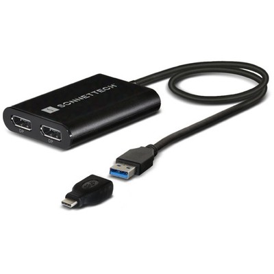 DisplayLink Dual 4K 60Hz DisplayPort Adapter - USB 3.0 & Thunderbolt - Mac & PC