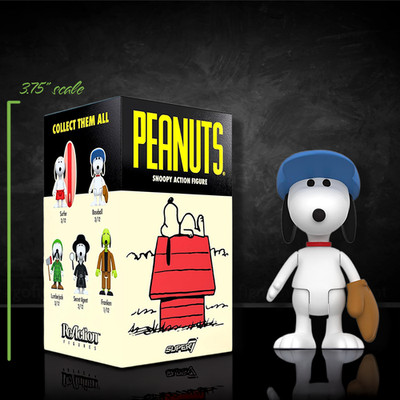 Snoopy Baseball Player LOOSE 1:18 Scale 3.75'' Peanuts Action Figure Super7