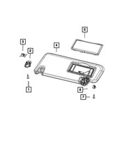 Genuine Mopar Visor Right 7SY62TX7AA