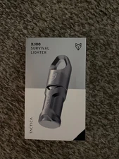 TACTICA X.100 COMPACT GRAY WATERPROOF REFILLABLE SURVIVAL LIGHTER NEW