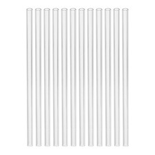 12 Pcs 8 Inch Glass Tubes Borosilicate Glass Blowing Tubes Transparent