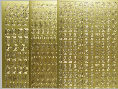Aufkleber Buchstaben und Zahlen 10mm Starform Nr. 1284,1285,1286