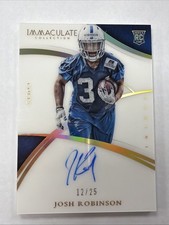 2015 Panini IMMACULATE Gold Josh Robinson Rookie SP AUTO 12/25 Colts RC