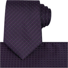 Men s Checkered Tie Set Solid Color Necktie with Pocket Square Formal Gift