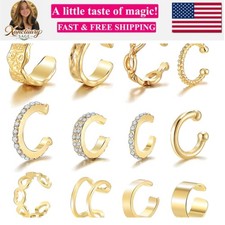 12pcs Ear Cuffs For Women Non Piercing 14k Gold Silver Ear Cuffs Earrings Non...