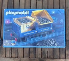 Playmobil Conlines Kipplorenwagen 4125 &ndash; mit Kohlenladung, OVP & komplett
