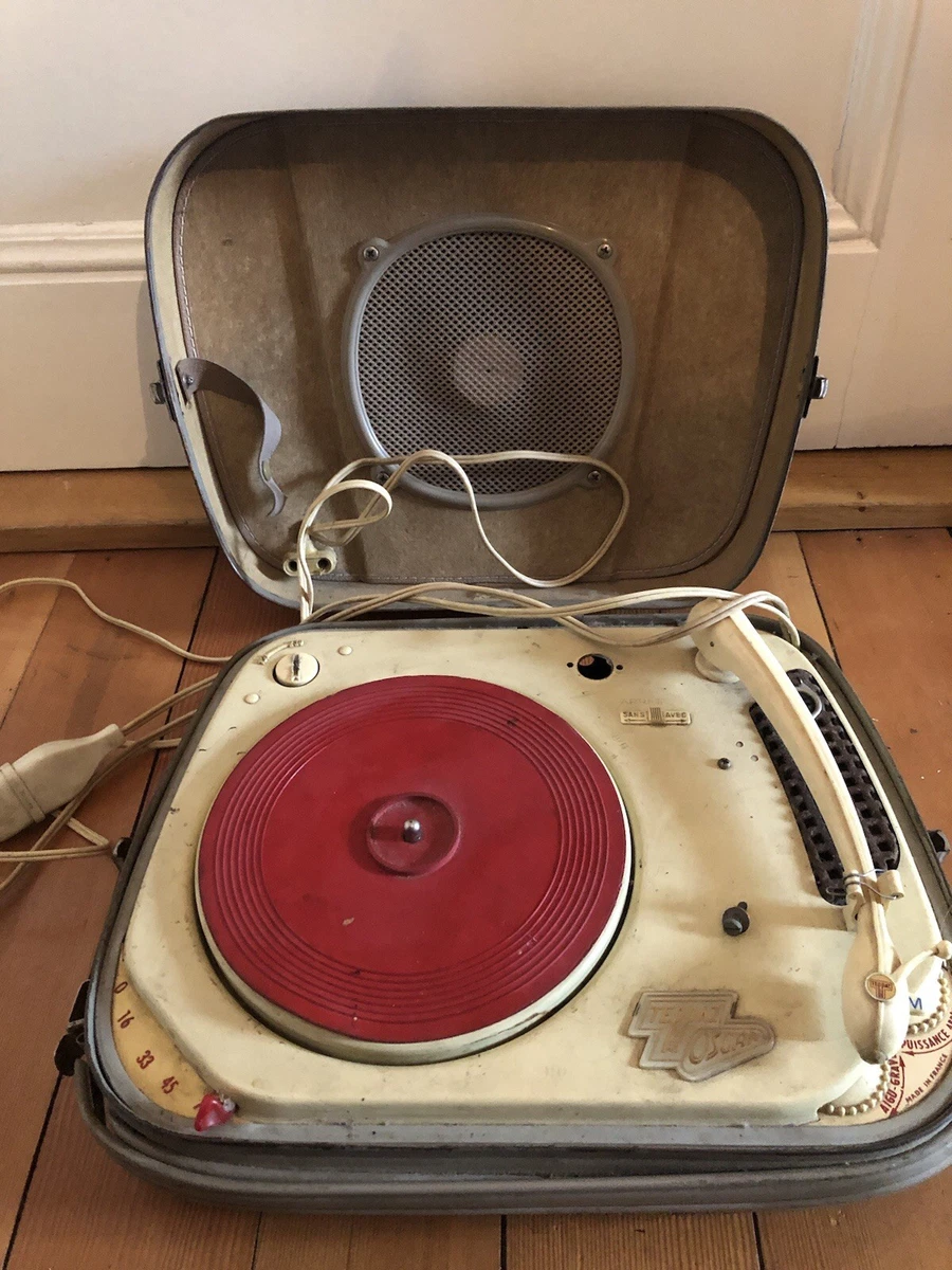 Tourne-disque Teppaz Oscar Vintage – Marron, état Fonctionnel