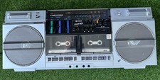Tested Sharp GF-757 Vintage Stereo Boombox Dual Cassette Deck FMAM Radio