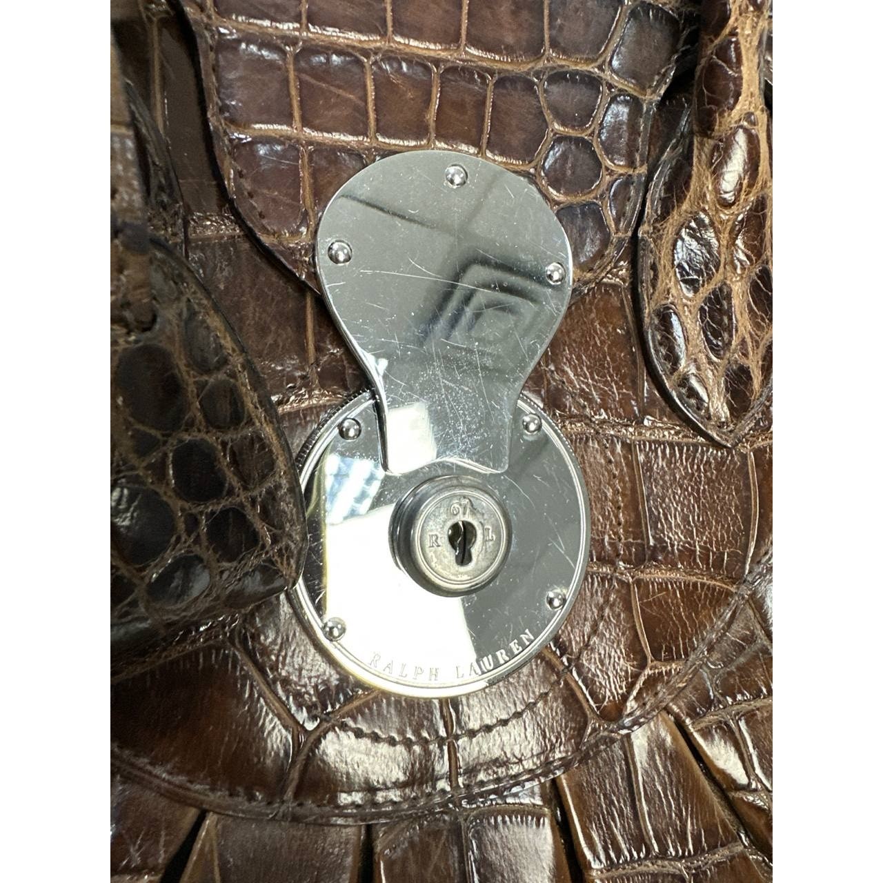 Ralph Lauren Alligator Ricky 33 Top Handle Bag image 9