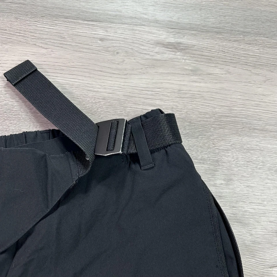 Adidas Terrex Pants Womens Medium Black Hiking Nylon Stretch Belted Zip Pockets - Image 4 of 4