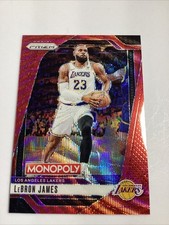 LeBron James-L.A. Lakers-2024-25 Monopoly Prizm Basketball #43-Red Wave Prizm