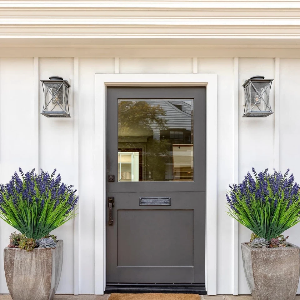 12 комплектов искусственных растений уличная искусственная трава с цветами лаванды искусственное ультрафиолетовое излучение - Изображение 3 из 4