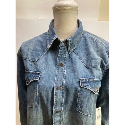 NWT Ralph Lauren Denim Western Shirt Womens XL Long Sleeve Snap Buttons Europe - Picture 6 of 17