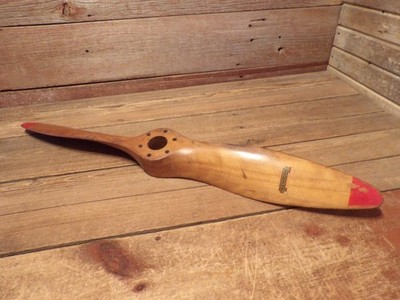 Vintage Original Kroehler Wood Drone Aircraft Airplane Propeller Antique WWII