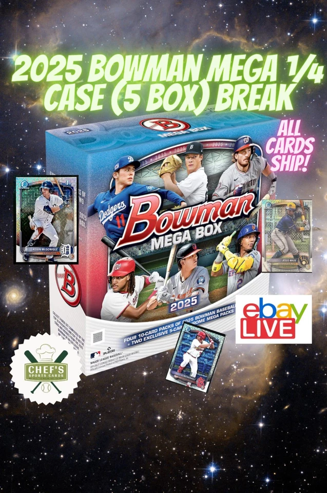 2025 BOWMAN BASEBALL 1/4 MEGA CASE (5 BOX) BREAK #25