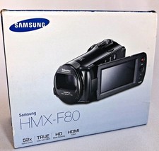 Samsung HMX-F80 HD Handheld Camcorder Black 52x Zoom 2.7" LCD SDXC Ships Fast 
