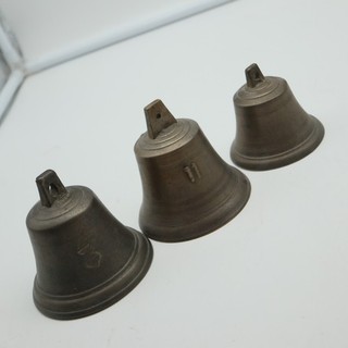 3 Vintage Bronze Bells Marked Good Sound = 720g C2