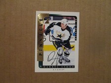 NHL Dallas Stars Darryl Sydor Vintage 1997 Pinnacle Team Logo Autographed Card