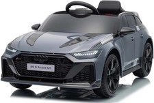 Audi RS6 GT AVANT 4x4, 12v 9ah, skórzany fotel, Eva samochód dziecięcy pojazd dziecięcy szary