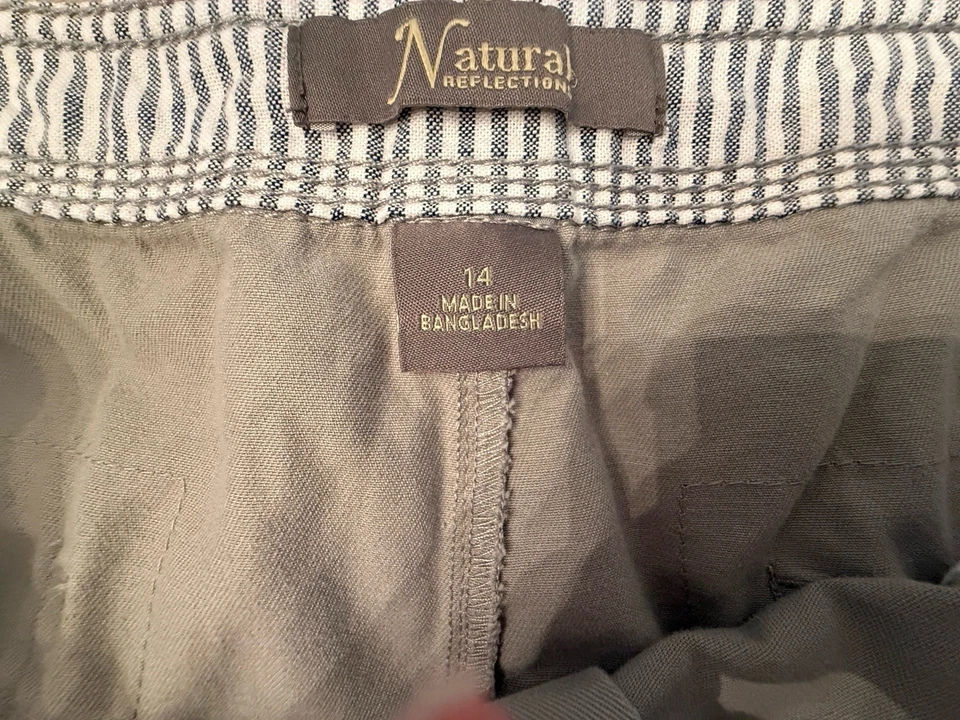 Lot of 3 Natural Reflections Cotton Shorts Women's Size 14 - Imagem 3 de 4
