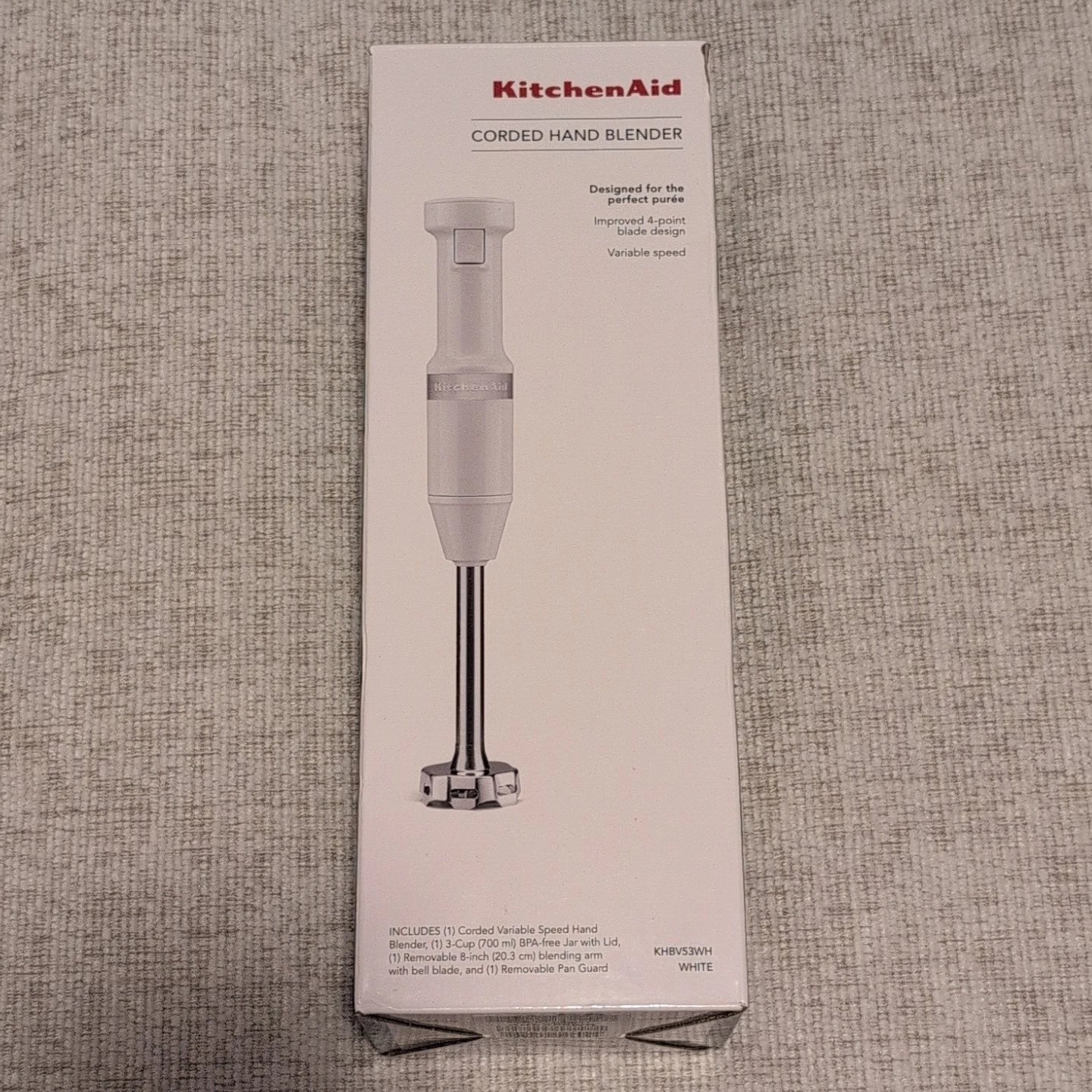 KitchenAid Variable Speed Corded Hand Blender White - New Open Box
Opens in a new window or tab
