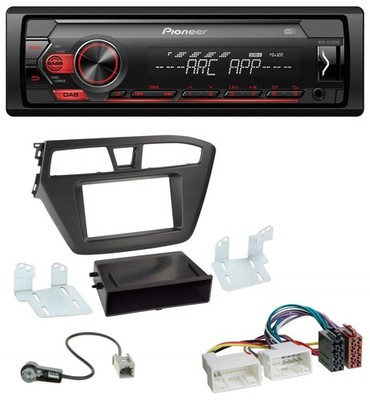 Pioneer DAB 1DIN MP3 AUX USB Autoradio für Hyundai i20 (2014-2020)