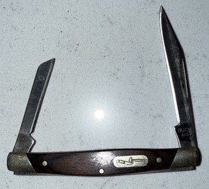 Buck 375 Deuce Folding Pocket Knife Wood Handle 2-Blade