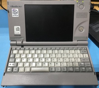 Toshiba Libretto 70CT mit Port Replikator, CF-Festplatte & PCMCIA-Diskettenlaufwerk