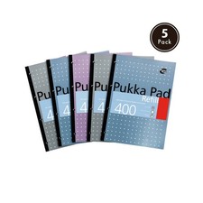Image of Pukka Pad A4 Refill Pad Ruled 400 Pages Assorted Colours Pack of 5 (REF400)