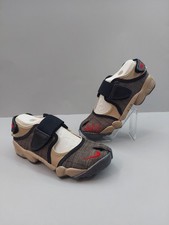 Nike Air Rift Shoes Womens 7 Brown 315766 Black Coffee Split Toe w/box Vtg