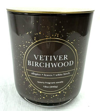 Vela fragante de lujo Bellevue vetiver madera de abedul 12 oz mezcla de soja 2 mechas NUEVO