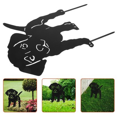 1pc Decorative Garden Plug-in Rust Puppy Receptacle Stilvolle
