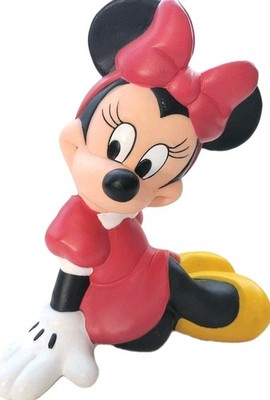 Mini Mouse Coin Bank/ Red Dress&Bow/Yellow Shoes/Plastic/Pre-Loved